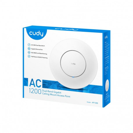 Wireless Access Point - Cudy AC1300 PoE Dual Band White