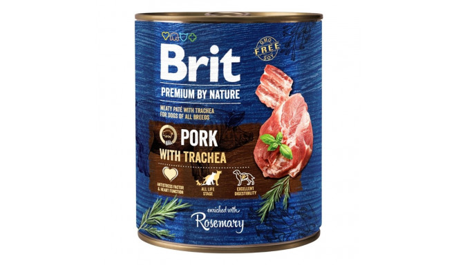 Wet Dog Food - BRIT Premium by Nature Pork with Trachea 800g