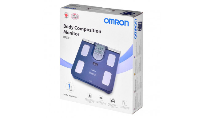 Electronic Personal Scale - Omron BF511 Square Blue