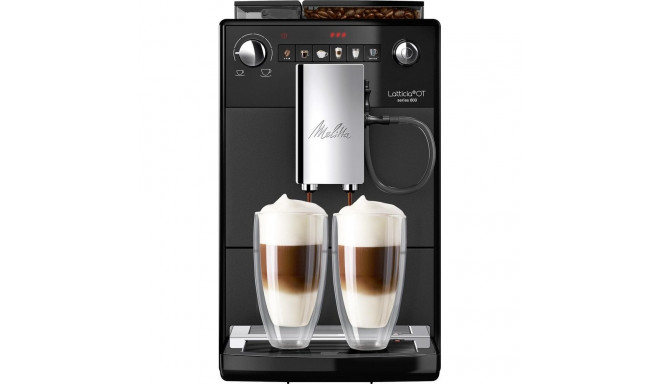 Coffee Machine - Melitta Latticia F300-101 1.5L, Built-in Grinder, Black