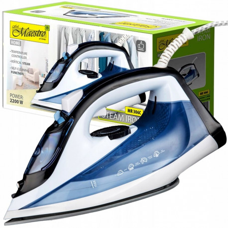 Steam Iron - Maestro MR-306C 2200W Ceramic Soleplate White/Blue
