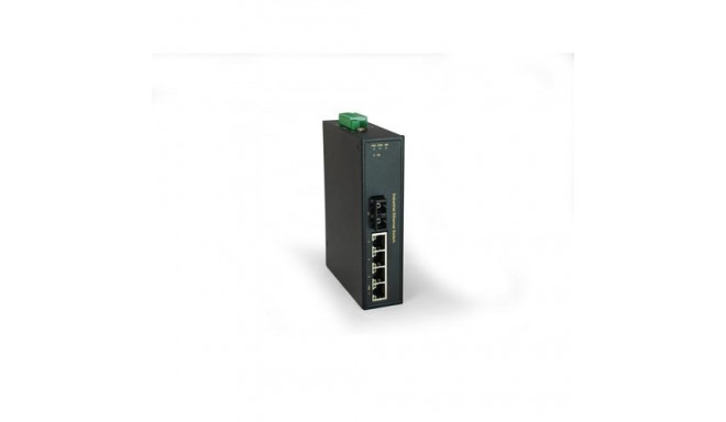 LevelOne 5-Port Fast Ethernet Industrial Switch, DIN-Rail, -40°C to 75°C