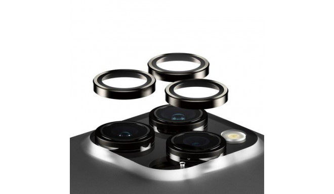 PanzerGlass ® Hoops® Black Metal Camera Lens Protector iPhone 15 Pro | 15 Pro Max