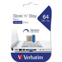 Verbatim Store &#039;n&#039; Stay NANO - USB 3.0 Drive 64 GB - Blue