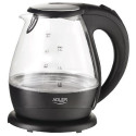 Adler AD 1224 electric kettle 1.5 L 2000 W Black, Transparent