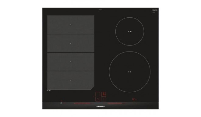 Siemens EX675LEC1E hob Aluminium, Black Built-in Zone induction hob 4 zone(s)