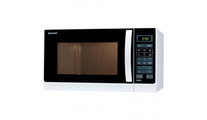 Sharp Home Appliances R-742WW microwave Countertop Grill microwave 25 L 900 W Black, White