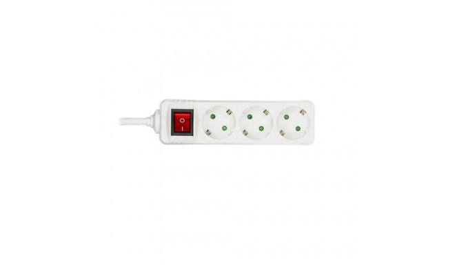 Deltaco GT-116D power extension 5 m 3 AC outlet(s) Indoor White