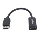 Manhattan DisplayPort 1.1 to HDMI Adapter Cable, 1080p@60Hz, Male to Female, Black, DP With Latch, N