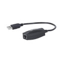 Manhattan USB-A Line Extender, for use with RJ45 network cable (not included), extends USB Device up