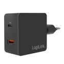 LogiLink PA0220 mobile device charger Universal Black AC Fast charging Indoor
