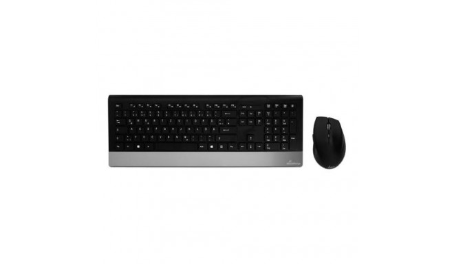 MediaRange MROS105 keyboard Mouse included RF Wireless QWERTZ English Black, Silver