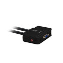 LevelOne 2-Port USB VGA Cable KVM Switch, audio support