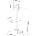 Techly Trolley Floor Stand LCD/LED/Plasma 23&quot;-55&quot;