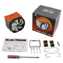 Thermalright ARO-M14O computer cooling system Processor Cooler 14 cm Aluminium, Black, Red, White