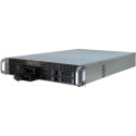 Inter-Tech IPC 2U-2408 Rack Black, Stainless steel