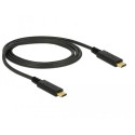 DeLOCK 83661 USB cable USB 3.2 Gen 2 (3.1 Gen 2) 1 m USB C Black