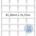 HERMA Computer labels continous 81.28x35.7 mm 4 rows white paper matt 16000 pcs.