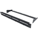 Intellinet Patch Panel, Blank, 1U, 24-Port, Black