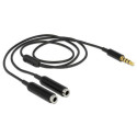 DeLOCK 65575 audio cable 0.25 m 3.5mm 2 x 3.5mm Black