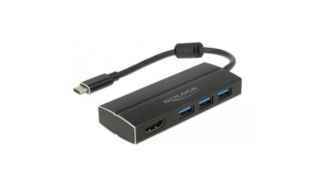 DeLOCK 63931 laptop dock/port replicator USB 3.2 Gen 1 (3.1 Gen 1) Type-C Black