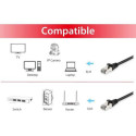 Equip Cat.6A S/FTP Patch Cable, 7.5m, Black