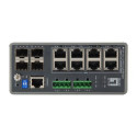 LevelOne TURING 12-Port L3 Lite Managed Gigabit Industrial Switch, 8 PoE Outputs, 240W, 802.3at/af P