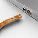 Lindy 10 x RJ-45 Port Blockers with Key, Orange