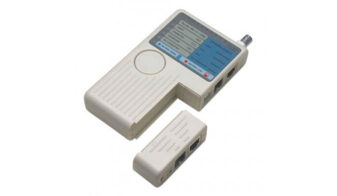 Intellinet 4-in-1 Cable Tester, RJ-11, RJ-45, USB and BNC, One Button Test