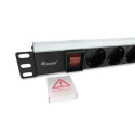 Equip 8-Outlet German Power Distribution Unit, Aluminum Shell