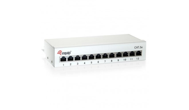 Equip 12-Port Cat.6 Desktop Patch Panel, Light Grey