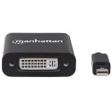 Manhattan Mini DisplayPort 1.2a to DVI-I Dual-Link Adapter Cable (Clearance Pricing), 4K@30Hz, Activ