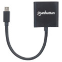 Manhattan Mini DisplayPort 1.2a to DVI-I Dual-Link Adapter Cable (Clearance Pricing), 4K@30Hz, Activ