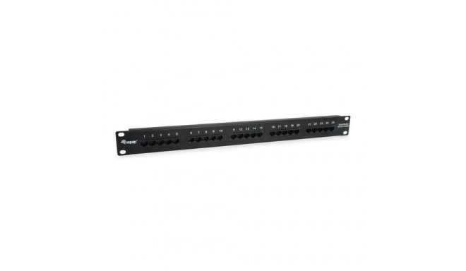 Equip 25-Port Cat.3 RJ45 ISDN Patch Panel, Black