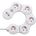 Brennenstuhl Vario power extension 1.4 m 5 AC outlet(s) Indoor White