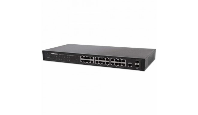 Intellinet 24-Port Network Switch, 24-Port (RJ45), Rackmount, Gigabit, 4 SFP, Ethernet Web-Smart, 10