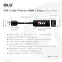 CLUB3D USB 3.2 Gen1 Type A to RJ45 2.5Gbps Adapter