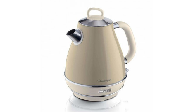 Ariete 2869/03 electric kettle 1.7 L 2000 W Beige, Chrome, White