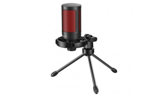 Savio wired gaming microphone with backlight tripod USB SONAR PRO Black, Red Game console microphone