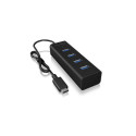 ICY BOX IB-HUB1409-C3 USB 3.2 Gen 1 (3.1 Gen 1) Type-C 5000 Mbit/s Black