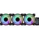 Aerocool MIRAGE12PRO Kit 3xFan PC 12cm ARGB 6 Pins Hub Silent Black