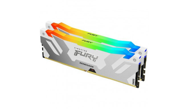 Kingston Technology FURY 32GB 6000MT/s DDR5 CL32 DIMM (Kit of 2) Renegade RGB White XMP