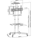 Techly ICA-TR16T signage display mount 177.8 cm (70&quot;) Black