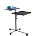 Techly Universal Adjustable Trolley for Notebook Projector, Black