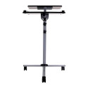 Techly Universal Adjustable Trolley for Notebook Projector, Black