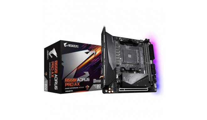 GIGABYTE B550I AORUS PRO AX Motherboard - Supports AMD Ryzen 5000 Series AM4 CPUs, 8 Phases Digital 