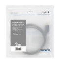 LogiLink CV0120 DisplayPort cable 2 m Black