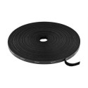 Deltaco CM1025S cable tie Hook &amp; loop cable tie Velcro Black 1 pc(s)