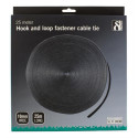 Deltaco CM1025S cable tie Hook &amp; loop cable tie Velcro Black 1 pc(s)