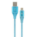 Gembird CC-USB2B-AMMBM-2M-VW USB cable USB 2.0 Micro-USB B USB A Blue, White